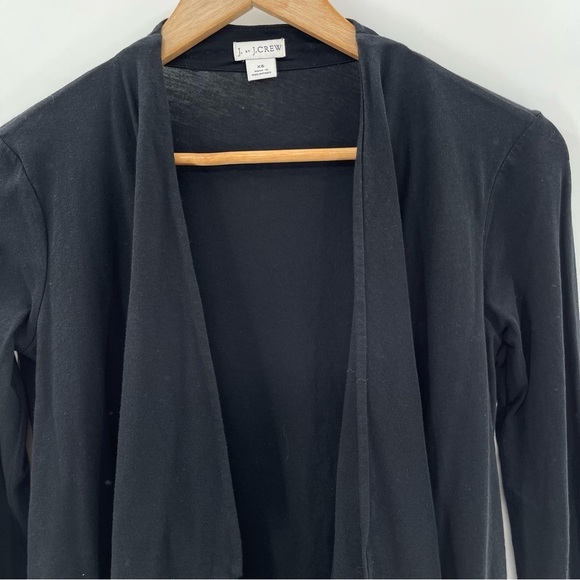 J by J. Crew Cascading Open Black Knit Top Size XS - Picture 3 of 9